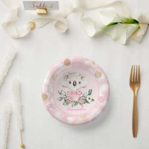 Personalized koala paper bowls