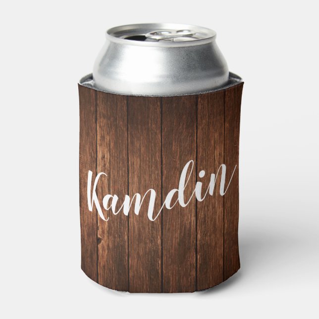 Personalized Koozie Can Holder Barn Wood Country (Can Front)