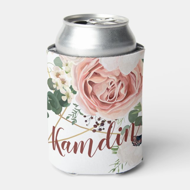 Personalized Koozie Can Holder Geometric Garden (Can Front)