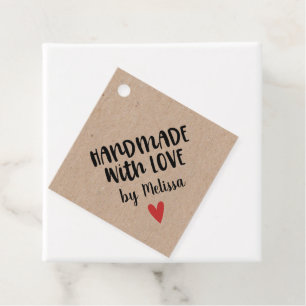 Personalized Kraft Handmade With Love Gift Tags