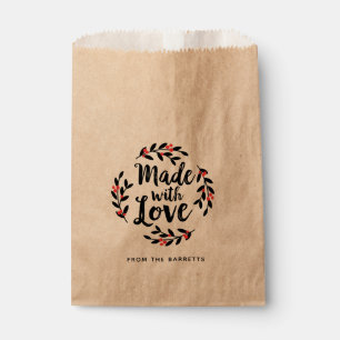 Personalized Kraft Made With Love Favor Bag