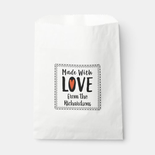 Personalized Kraft Made With Love Favor Bag