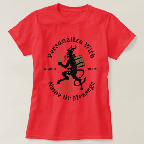 Personalized Krampus Red T_shirt