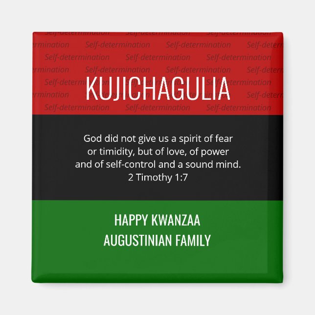 Personalized KUJICHAGULIA Kwanzaa Magnet (Front)