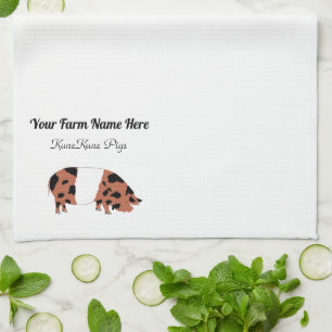 Personalized KuneKune Pig Kitchen Towel