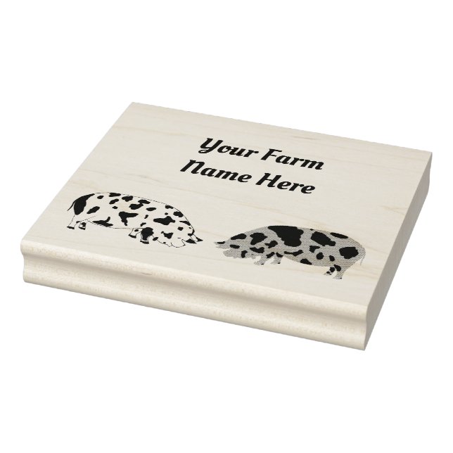 Personalized KuneKune Pig Rubber Stamp (Stamp)