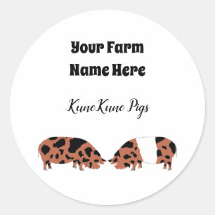 Personalized KuneKune Pig Sticker