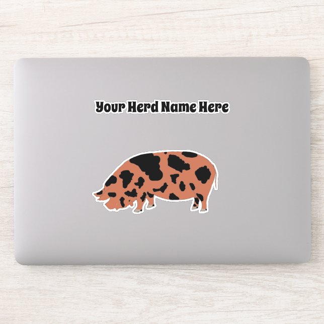 Personalized KuneKune Pig Sticker (Computer)