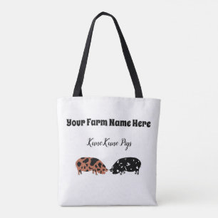 Personalized KuneKune Pig Tote Bag