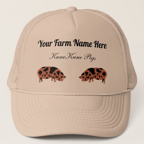 Personalized KuneKune Pig Trucker Hat