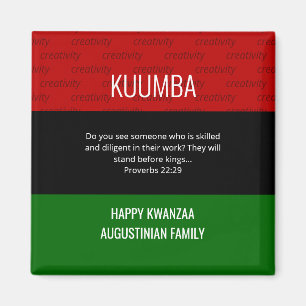 Personalized KUUMBA Happy Kwanzaa Magnet