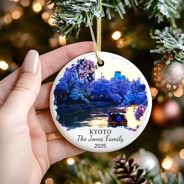 Personalized Kyoto Ornament, Japan Gift Ceramic Ornament (Creator Uploaded)