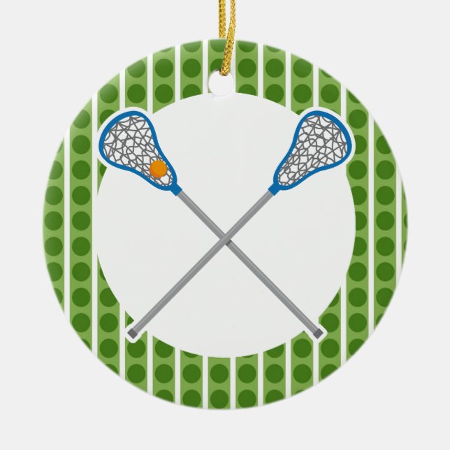 Personalized La Crosse Team Ornament Gift (Front)