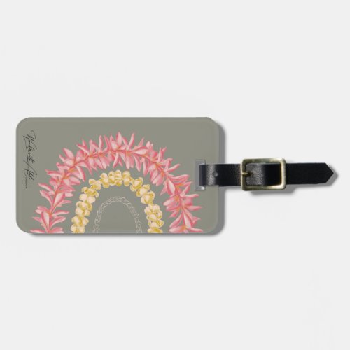 Personalized LÄ Lei by Wander With Aloha Luggage Tag