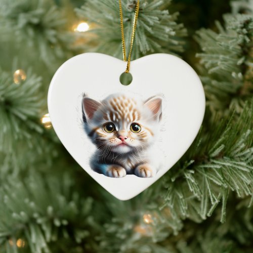 Personalized La Perm Kitten Ceramic Ornament