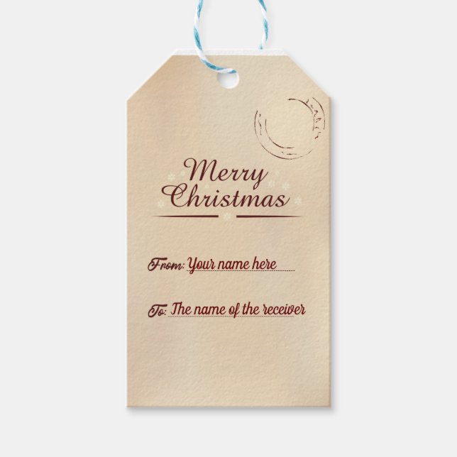 Personalized Label For Christmas Gifts Tag (Front)