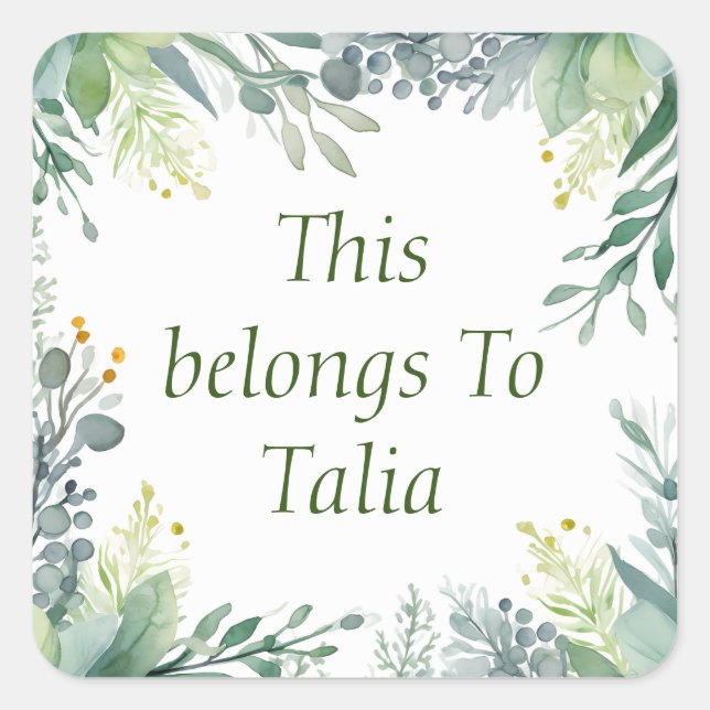 Personalized labels (Front)