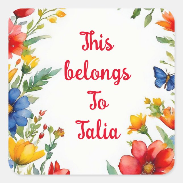 Personalized labels (Front)