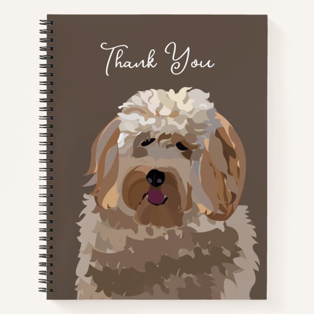 Personalized Labradoodle Dog  Notebook (Front)