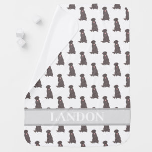 Personalized Labrador (Chocolate Brown) Baby Blanket
