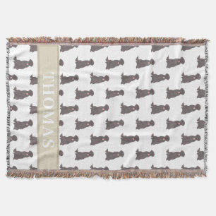 Personalized Labrador (Chocolate Brown) Throw Blanket