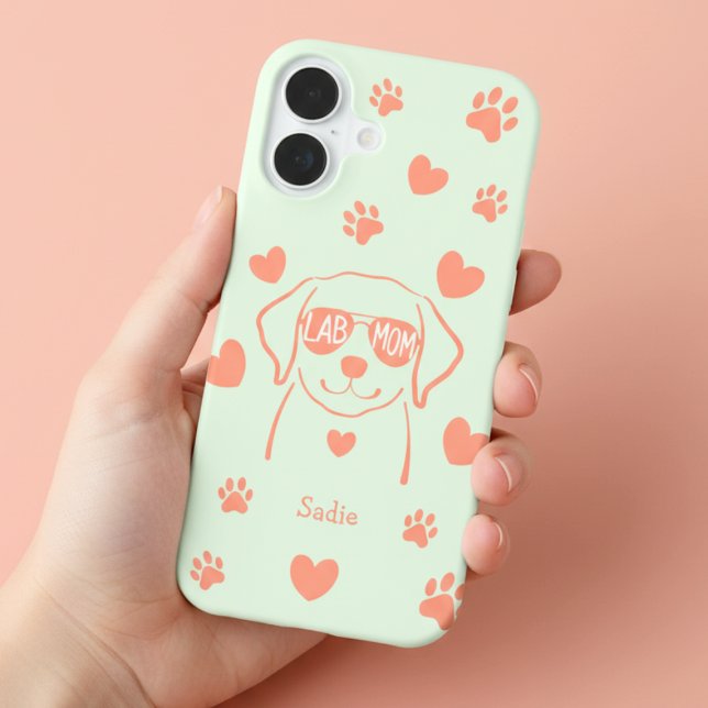 Personalized Labrador Dog Mom Phone Case with Name (Creator Uploaded)