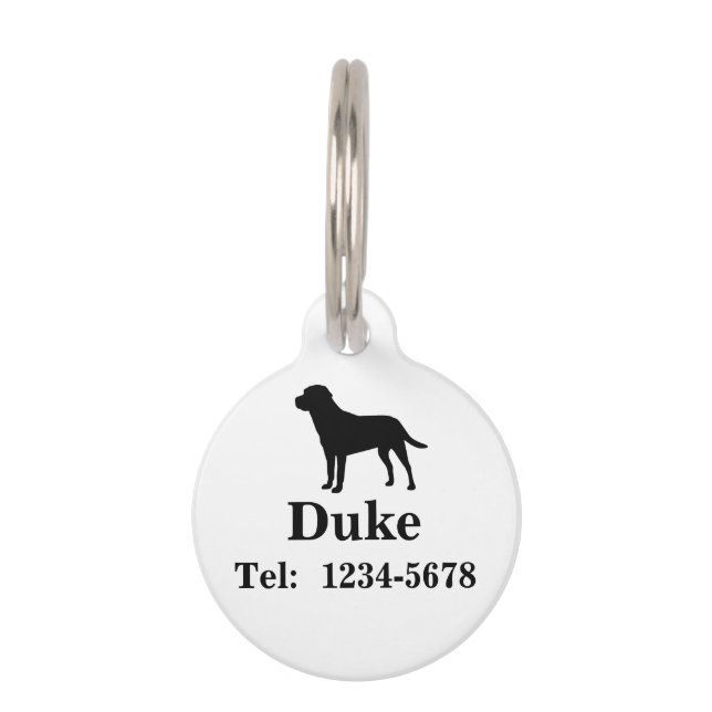 Personalized Labrador Dog Pet Tag (Front)