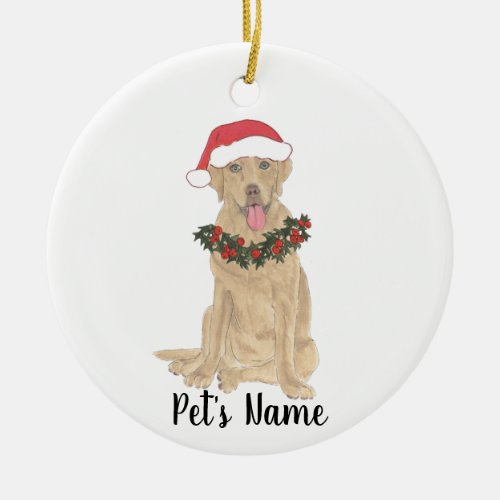 Personalized Labrador Dudley Ceramic Ornament
