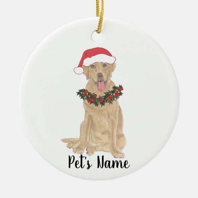 Personalized Labrador (Dudley) Ceramic Ornament (Front)