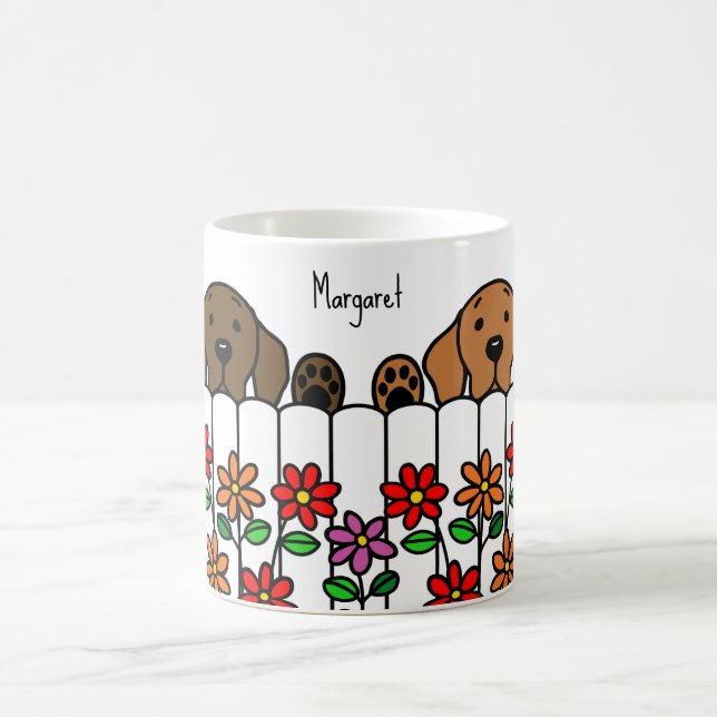 Personalized Labrador Duo Watching Coffee Mug (Center)