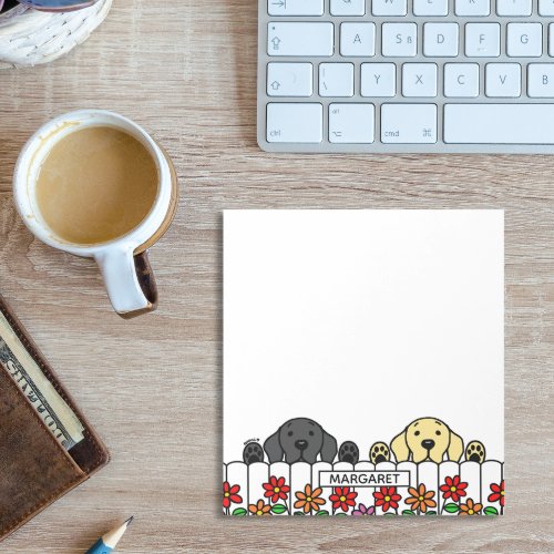 Personalized Labrador Duo Watching You Notepad
