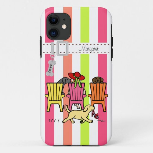 Personalized Labrador Mom at Poolside Case