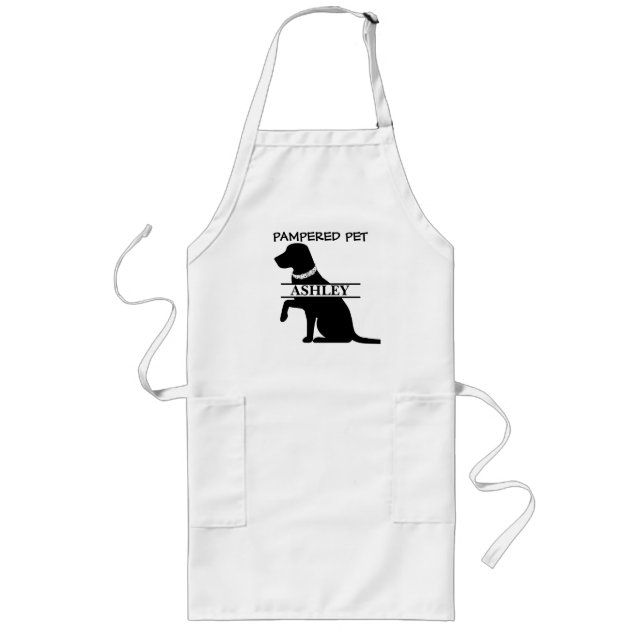 Personalized  Labrador Pet Groomer Long Apron (Front)