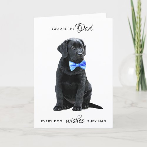  Personalized Labrador Puppy Dog Dad Fathers Day Holiday Card