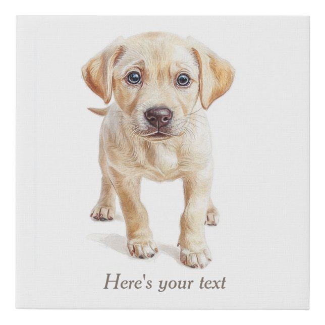 Personalized Labrador Puppy Dog Nursery Print (Front)