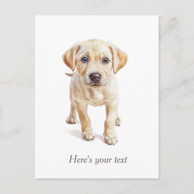 Personalized Labrador Puppy Dog  Postcard (Front)