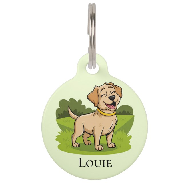 Personalized Labrador Retriever Pet ID Tag (Front)