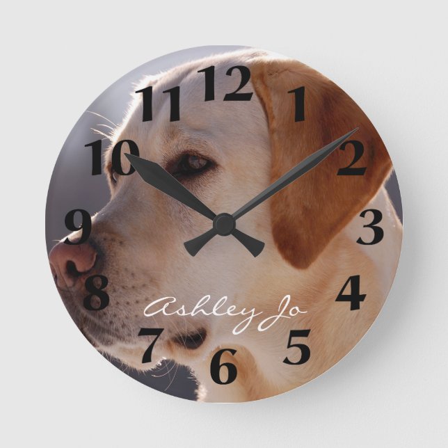 Personalized Labrador Retriever  Wall Clock (Front)