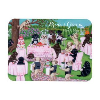 Personalized Labrador Wedding Painting Magnet