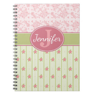 Personalized Lace & English Garden Notebook