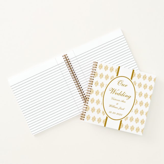 Personalized Lace Wedding Guestbook Gift Notebook (Inside)