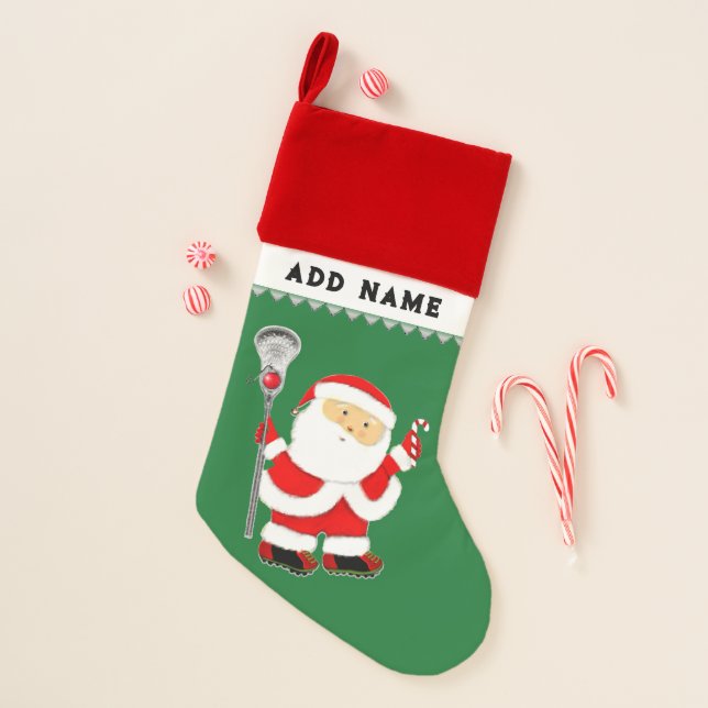 Personalized Lacrosse Christmas Stocking (Front)