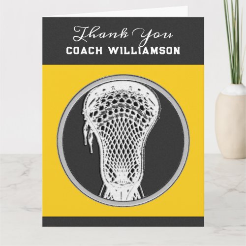 Personalized Lacrosse Coach Card