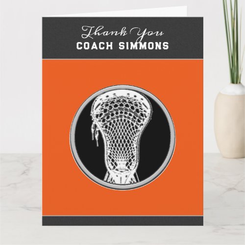 Personalized Lacrosse Coach Card