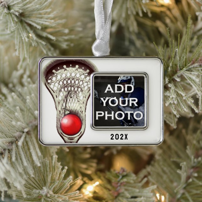 Personalized Lacrosse Collectible Christmas Ornament (Tree)