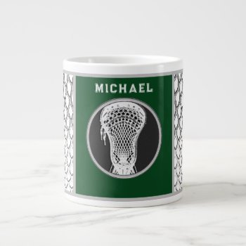 Personalized Lacrosse Collectible Giant Coffee Mug by lacrosseshop at Zazzle