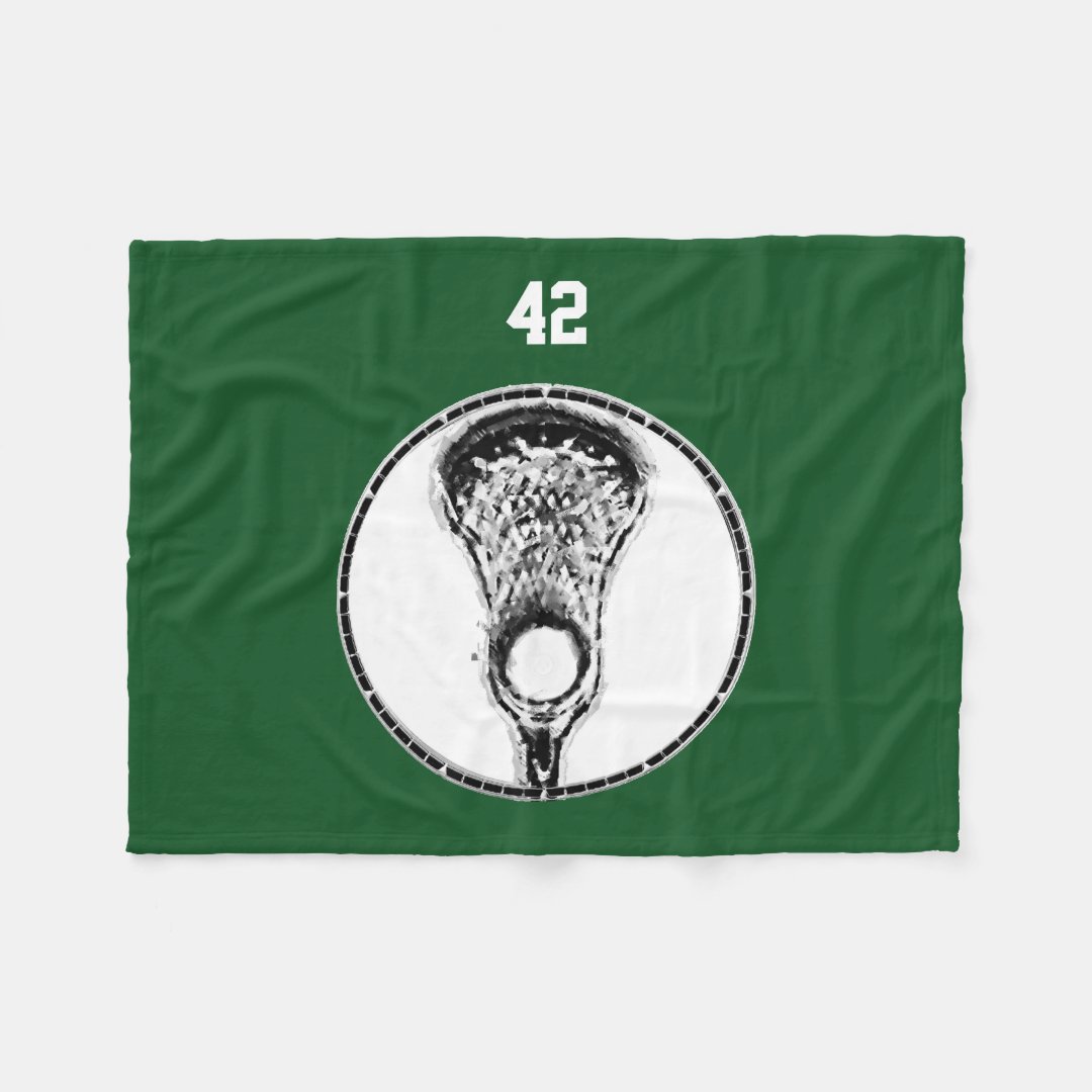 personalized lacrosse fleece blanket Zazzle