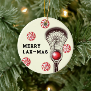 Personalized Lacrosse Gift Ceramic Ornament