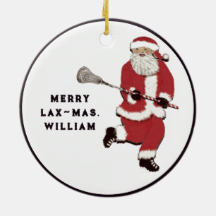 Personalized Lacrosse Gift Ceramic Ornament