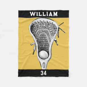 Personalized Lacrosse Gift Fleece Blanket